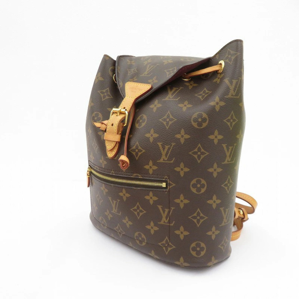 LOUIS VUITTON Montsouris Monogram Backpack Daypack Brown